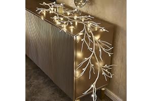 Birchlitland Birch Garland Lights 6FT 48 LED Battery Operated - Lighted Twig Vine with Timer for Christmas Fireplace Decoration Indoor Outdoor Use