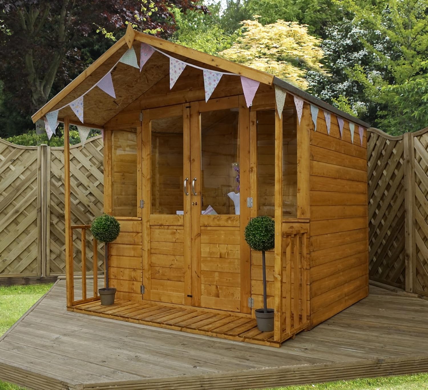 Wooden Summerhouse/Log Cabin Shed: Amazon.co.uk: Garden & Outdoors