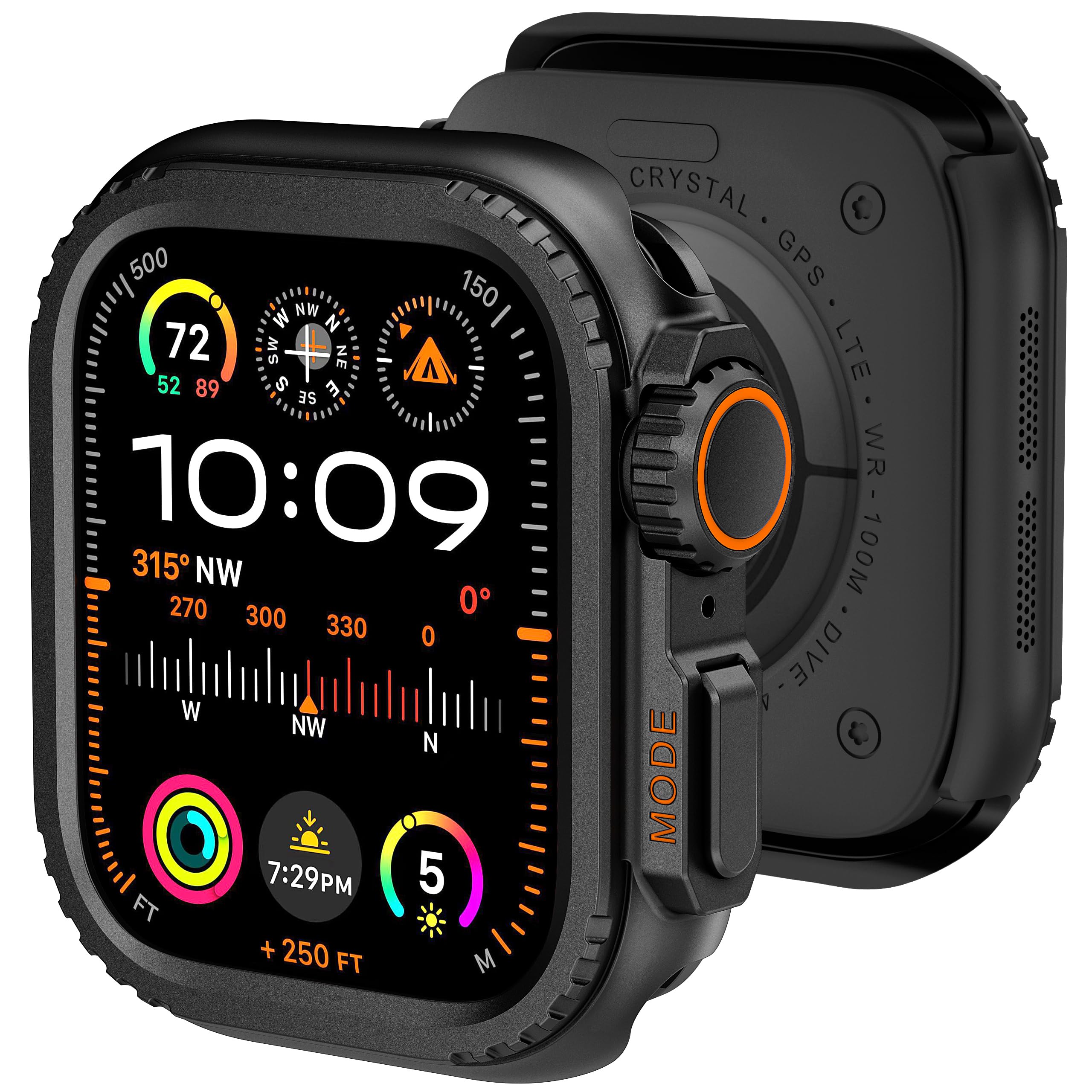 Puptoya for アップルウォッチ メタル カバー 46mm 対応 Apple Watch Series 10 あっぷるうぉっち ウルトラ風 カバー 全面保護 耐衝撃 合金 金属製 ステンレス メタル iWatch 一体型ケース 46 mm ブラック の商品画像