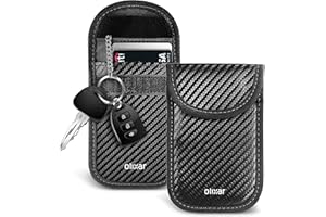 Olixar Car Key Signal Blocker Case/RFID Pouch - Car Keys Signal Blocker for Car Keyless Entry - Faraday Pouch - RFID & NFC Signal Blocking Wallet - Protect Keys & Credit Cards - Carbon Fiber
