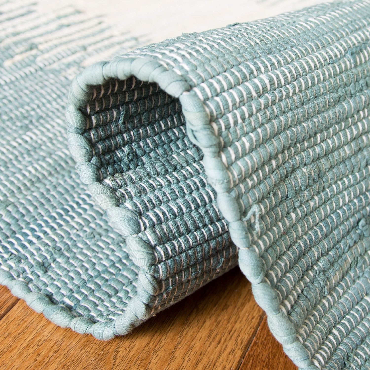 Mtk751 Blau Safavieh Teppich Gewebt Flach Handgewebter Baumwolle