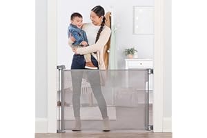 Regalo Extra Wide Retractable Baby Gate, Award Winning Brand, Expands up to 50" Wide, Easy Install, Includes Installation Template, Locking Indicator