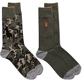 POLO RALPH LAUREN Men's Tossed Martini Bear Crew Socks (2-Pack)