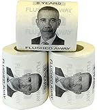 Fairly Odd Novelties Barack Obama 8 Years Flushed Away Toilet Paper (3 Pack)