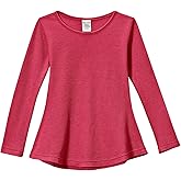 City Threads Toddler Little Girls Long Sleeve Shirts Thermal Tunic Tops, Cotton Blend Shirt for Girls