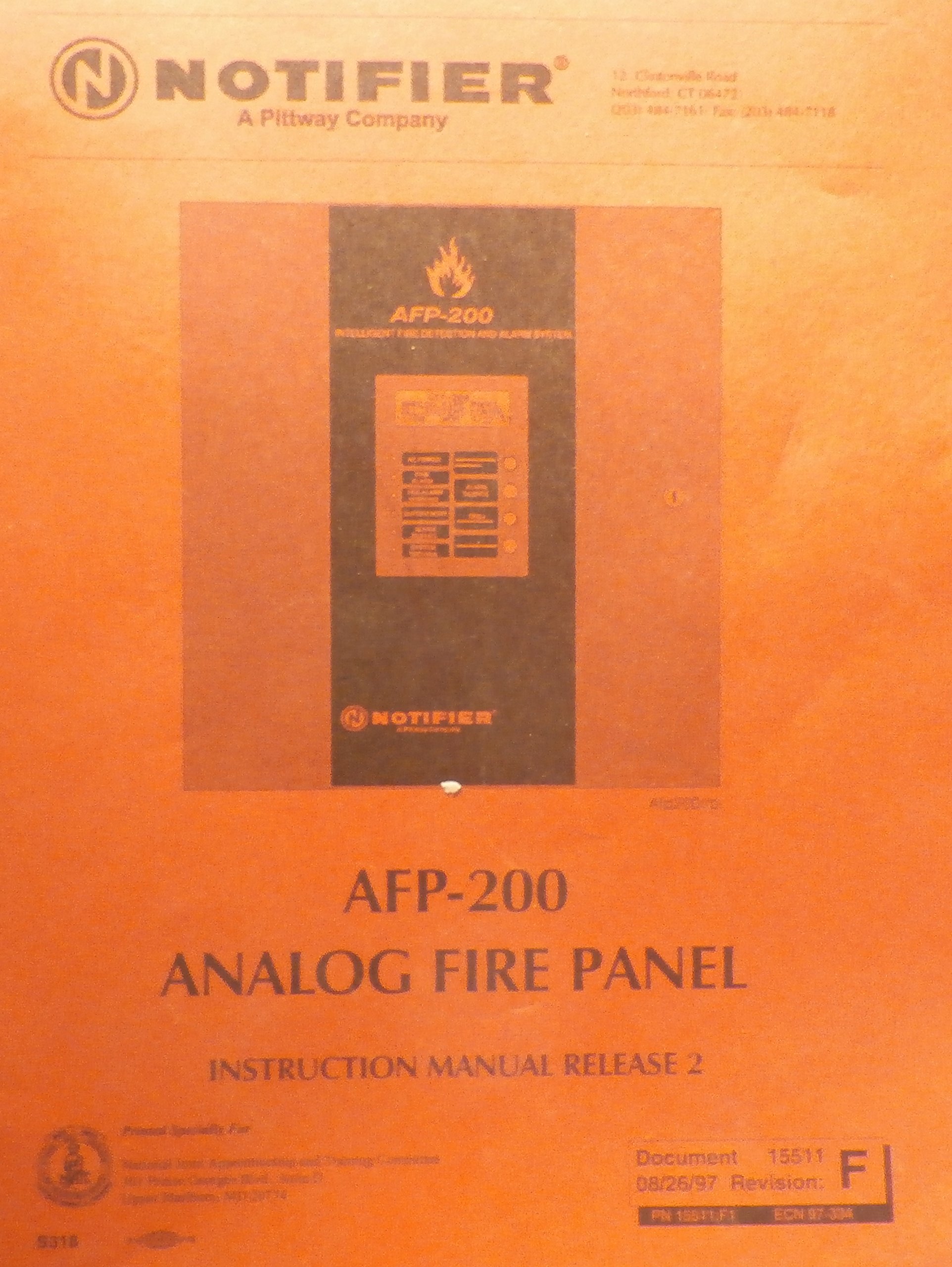 Afp 200 Analog Fire Panel Instruction Manual Release 2 None Listed Books Afp 200 Analog Fire Panel Instruction Manual Release 2 None Listed Books