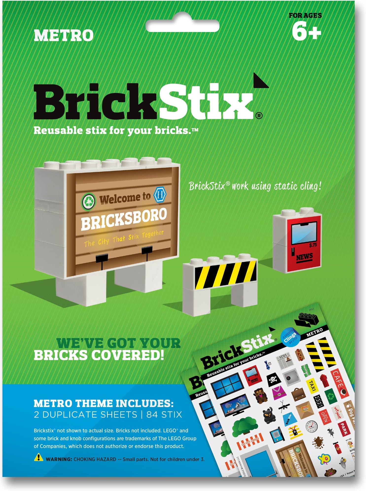 Metro - Reusable Stickers for Your Bricks