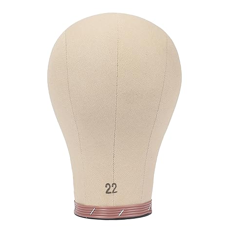 Perückenkopf Dekokopf Segeltuch Kopf Kork Perücke Nähen Mannequin Kopf Perückenkopf Canvas Block Head Wig Making 22'(56cm)