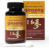 CHEONGHWA F&B Panax Ginseng Powder, 10% Ginsenoside (Total 20,000mg, 4 Month Supply), 4.23oz, +5 Year Grown Korean Red Panax Ginseng, Focus & Immune Support, Ultra-fine Powder, Non-GMO