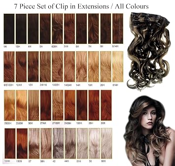 All Colours Extra Long Quality Hair Extensions Clip In Brown Gold
