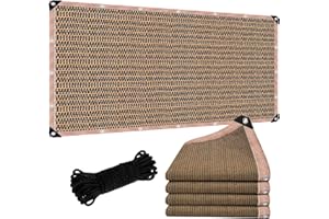 Rectangular Garden Sun Shade Sail 8x11FT, Shade Sails Canopy Outdoor, 90% UV Block, Water & Air Permeable Sunshade Cover for 
