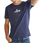 Aeropostale Men's Box Logo Script Short Sleeve Tee