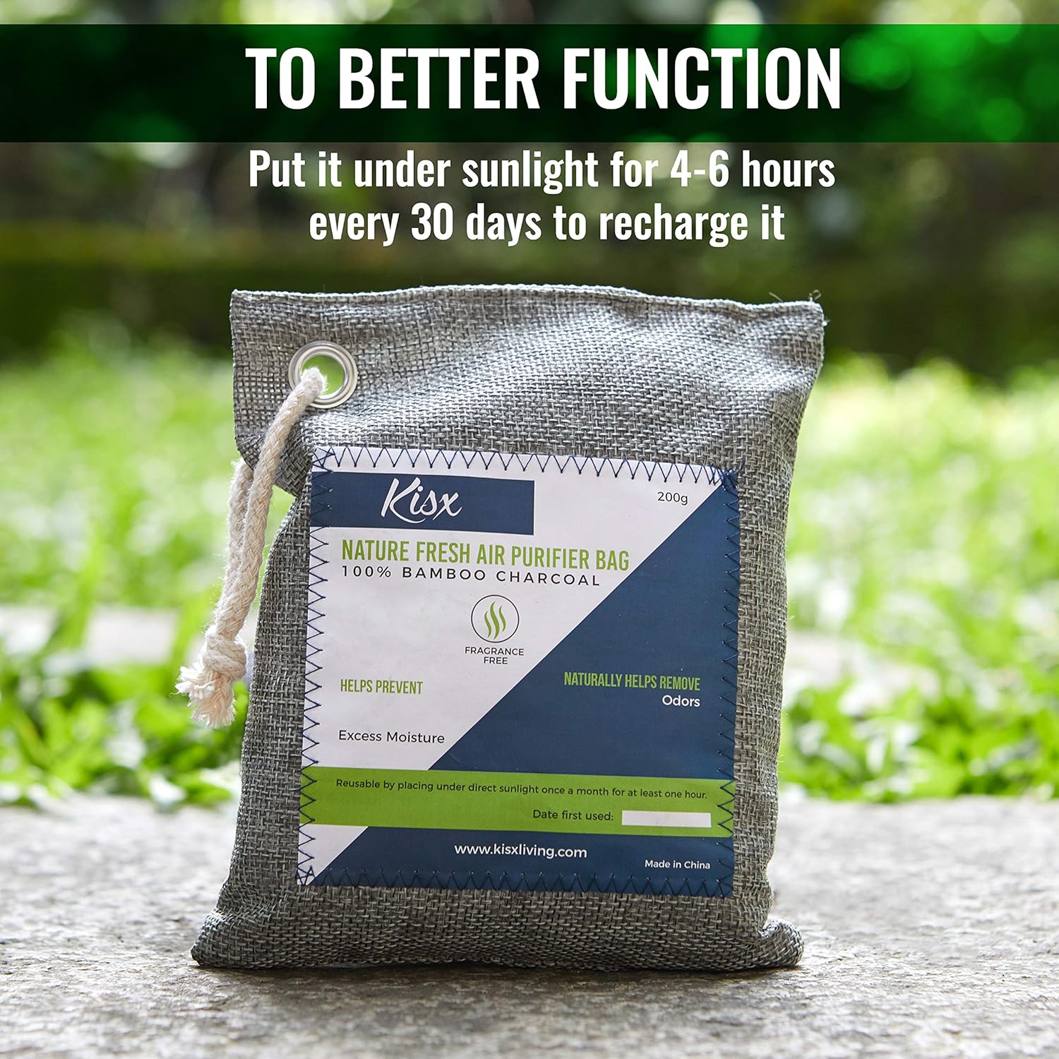 Nature Fresh Air Purifier Bags - Activated Charcoal Bags Odor Absorber, Odor Eliminator for House, Shoe Deodorizer, Car Deodorizers, Closet Air Fresheners for Home, Room Deodorizer for Home, Shoe Odor: Kitchen & Dining
