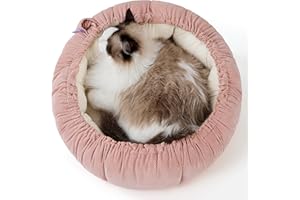 LE SURE Lesure Cat Beds for Indoor Cats - Washable Cute Cat Beds with Versatile Dual-Use Design, Reversible Donut Pet Bed for Puppy and Kitten, 21x21x7 Inches