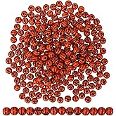 Iconikal 240-Count Acrylic Beads, 12mm Round Plastic Craft Beads for Bracelets, Necklaces, Keychains & Lanyards (Basketball)
