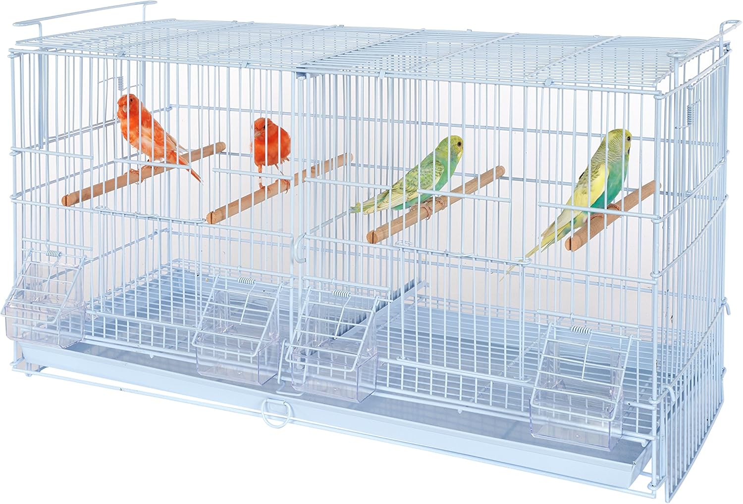 Kookaburra Cages Walnut Double Breeding Cage Finch Canary Budgie