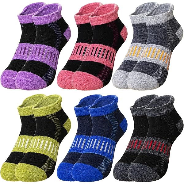 Kids Hiking Socks Kids Merino Wool Hiking Socks 6-Pack Thermal