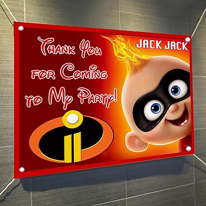 Amazon Com Baby Jack Jack The Incredibles 2 Banner Large Vinyl