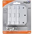 National Hardware N830-337 Door Hinge, 3.5-Inch, White, 3-Pack