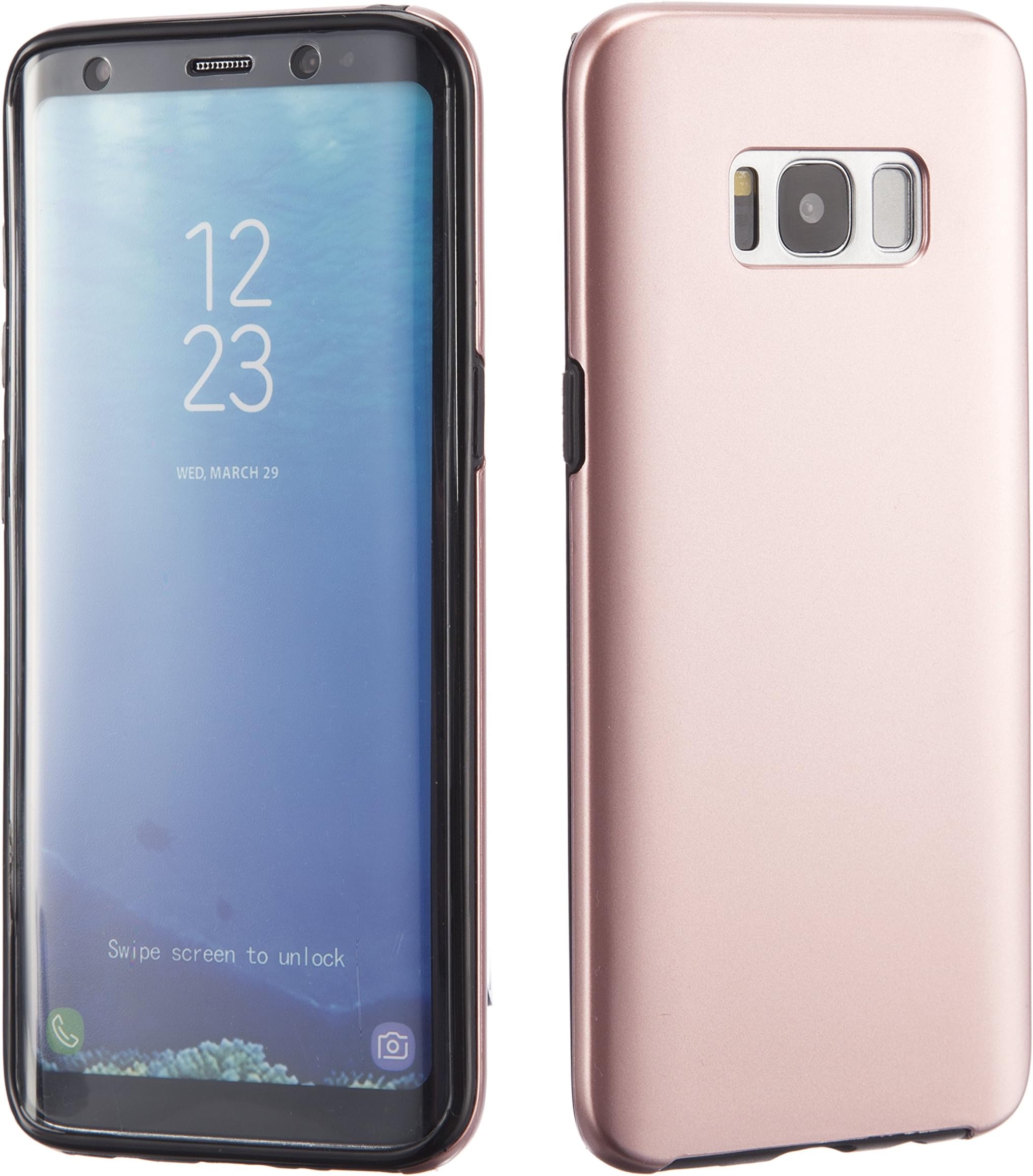 NWNK13 Samsung S8 Phone Case Rose Durable Slimmer Design Premium Quality Galaxy S8 Case Rugged Shell Case 360 Degree Wrap Round Full Body Heavy Duty Phone Cover