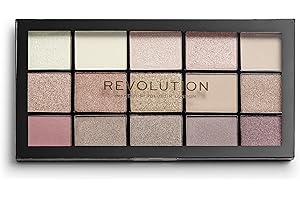 MAKEUP REVOLUTION Revolution, Reloaded Eyeshadow Palette, Highly Pigmented, Matte & Shimmer Finishes, 15 Shades, Iconic 3.0, 0.58 Oz
