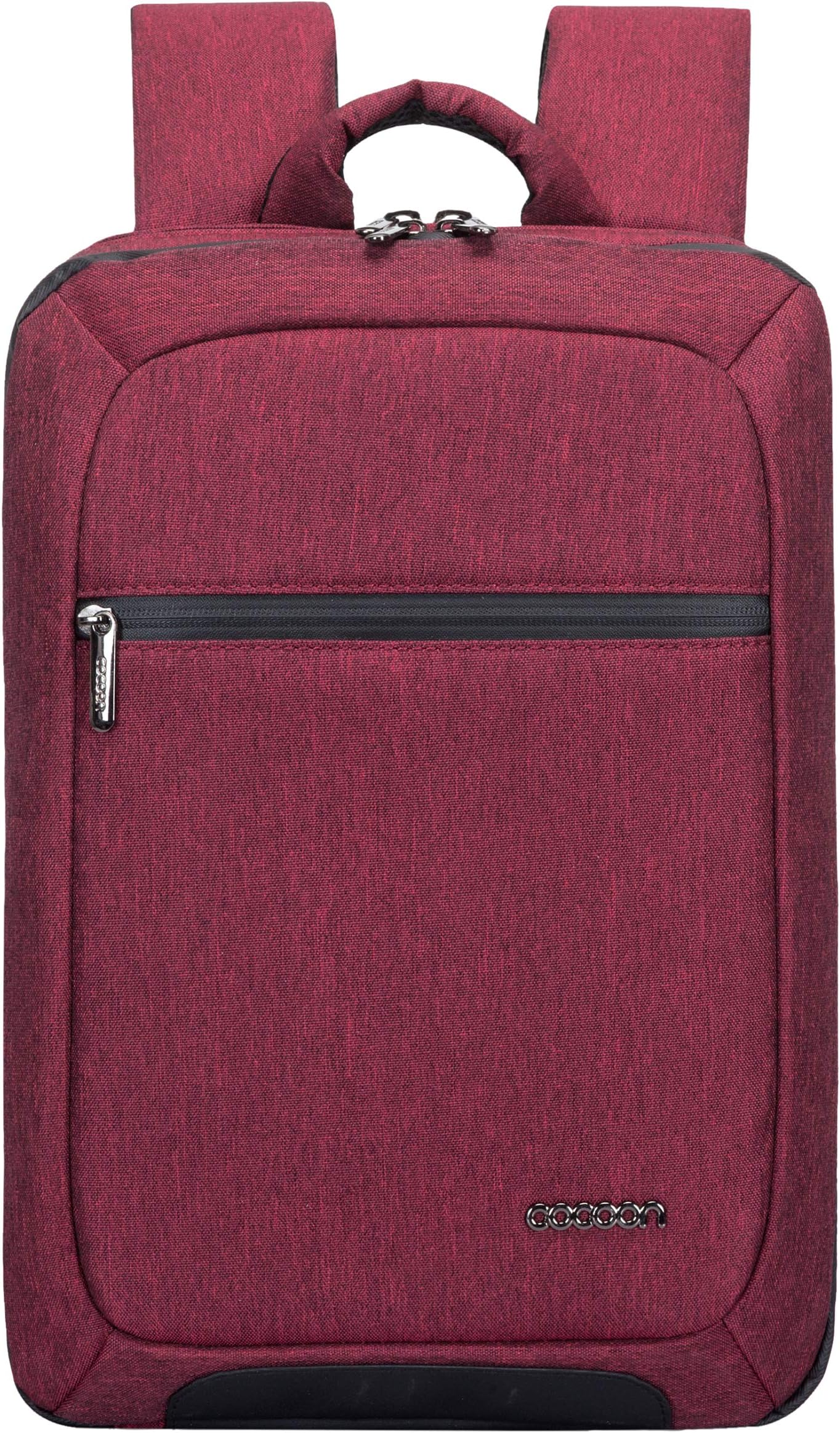 COCOON - SLIM | Laptop Backpack up to 15,6" | Front Pocket GRID-IT | Tablet Pocket | Document Folder Pocket with Zip | Nylon - Dark Red