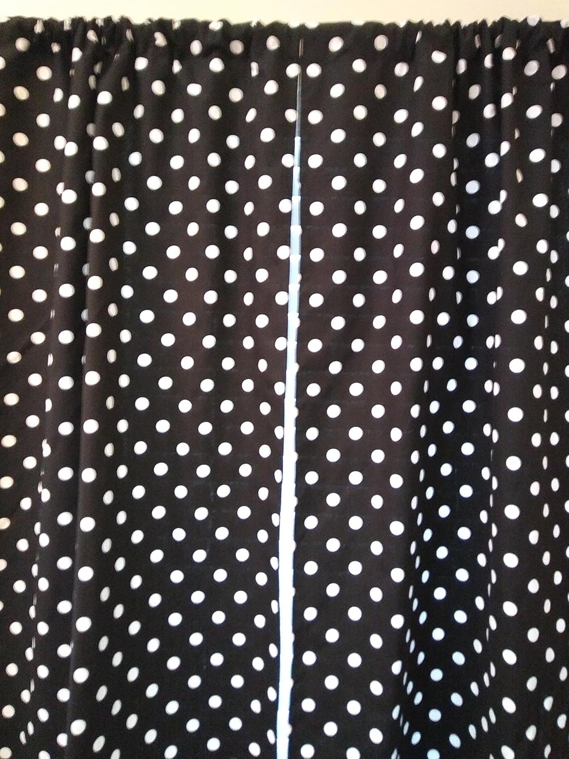 Amazon Com Black And White Polka Dots Curtain 2 Panels Tiers