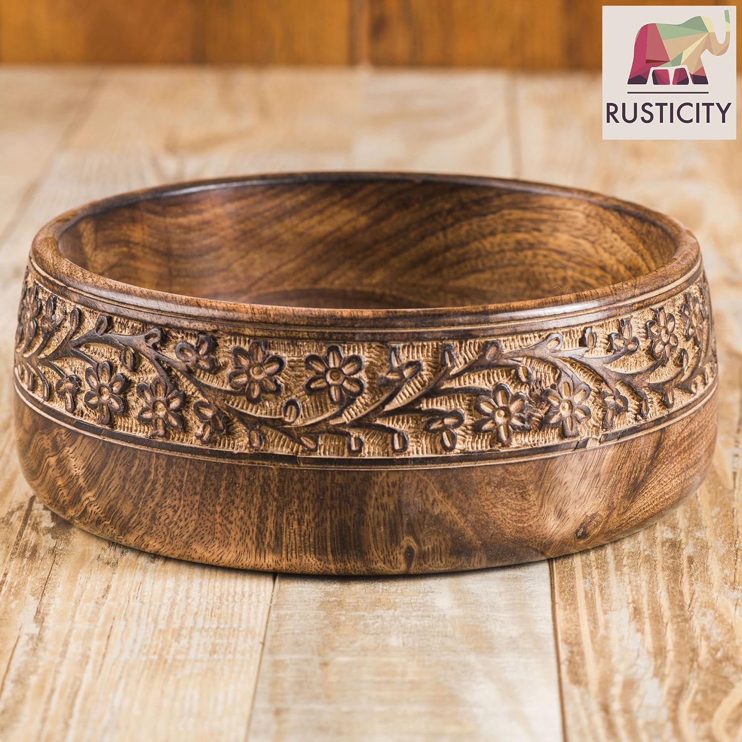 5 inch Rusticity Wood Serving Bowl Small Handmade Tabletop & Serveware Serving Bowls & Tureens