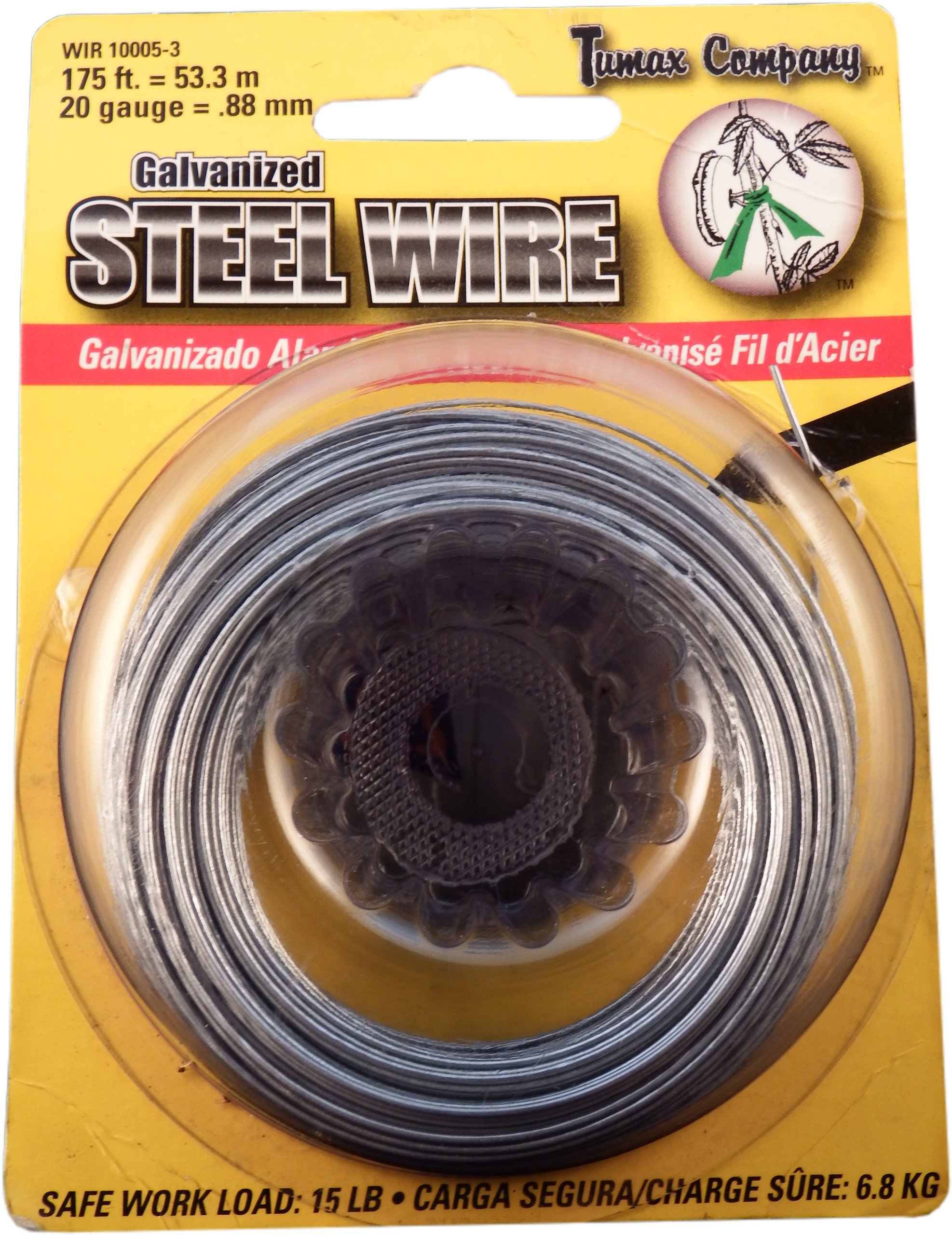 Tumax 20-Gauge Galvanized Steel Wire 175 Feet for Training Vines Roses and Other Climbing Plants