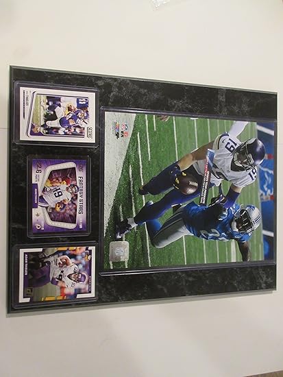 Adam Thielen Minnesota Vikings One Handed Catch Photo Plus 3 Cards Featuring Fantasy Stars Mounted On A 12 X 15 Black Marble Plaque At Amazon S Sports Collectibles Store