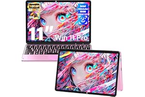 Svikou 11" Pink 2-in-1 Convertible Touchscreen Laptop, FHD (1920x1200) IPS Display, in tel N100 Processor, 16GB RAM 1TB SSD, Facial Recognition, Backlit KB, USB-C,Win 11 Pro for Students & Travel