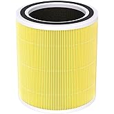 Purivortex AC400 Air Purifiers Pet Care HEPA Replacement Filter, 3-in-1 Filter, Yellow