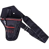 Wolfteeth Drill Holster & Holstery Drill Holder-Adjustable Shoulder/Wrist Tool Pouch Bag for Impact Driver, T-Handle Drills, Wrench, Hammer|Multi-Tool Carrier with Detachable Strap (Black 7415)