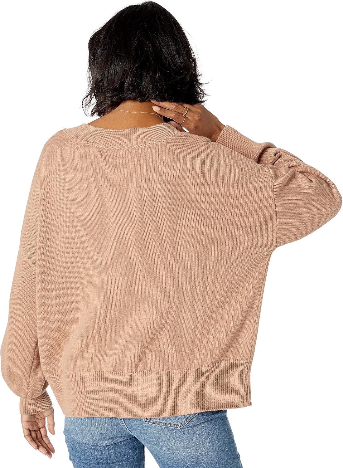 The Drop Women's Lisa Soft Slouchy V-Neck Sweater: Clothing
