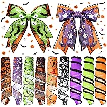 Ruban Halloween Violet Noir Orange, Ruban En Tissu De 1 Pouce Pour Emballage Cadeau, Bouquets