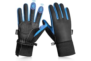 Sukeen Kids Winter Warm Gloves for Boys Girls Windproof PU Cold Weather Gloves Aged 4-14 Anti-Slip Gloves for Cycling Outdoor