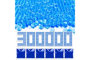SEIFAR 300000 Pcs Blue Gel Blaster Ammo Gel Ball Beads 7-8 Mm, Compatible with Refill Blaster, for Ages 14+