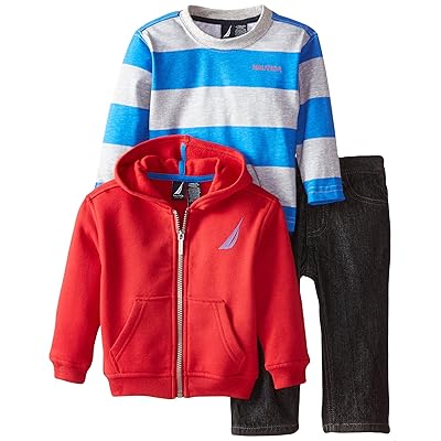 Nautica Boys' Long Sleeve Fleece Hoodie - Comfortable Pullover For Cool Weather