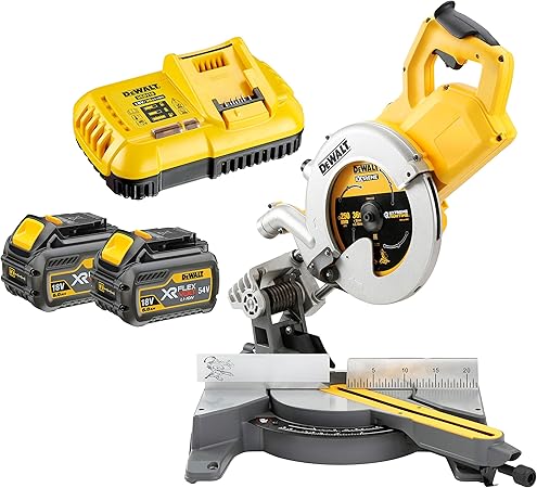 Dewalt Dcs778t2 Qw Scie A Onglets Radiale Xr Flexvolt 54v 2ah Li Ion Brushless 250mm 2 Batteries Amazon Fr Bricolage
