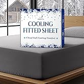 SLEEPHORIA Cooling Fitted Sheet Queen Size - 1 PC BreezeWeave Cooling Sheets for Hot Sleepers & Cool Rest w/ 16 in Deep Pocket - Corner Straps, Cloud Soft, Ultra Durable - 57 x 77 in (Graphite)