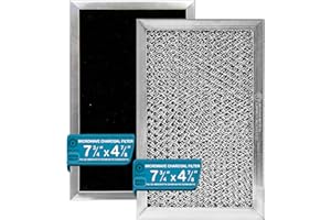 OMAEON Microwave Charcoal Filter Replacement JX81C WB02X10776 – Fits GE, LG, Kenmore, 5230W1A011E 5230W1A011B 5230W1A011C – Activated Carbon Vent Filter – 4-7/8" x 7-3/4" – 2-Pack