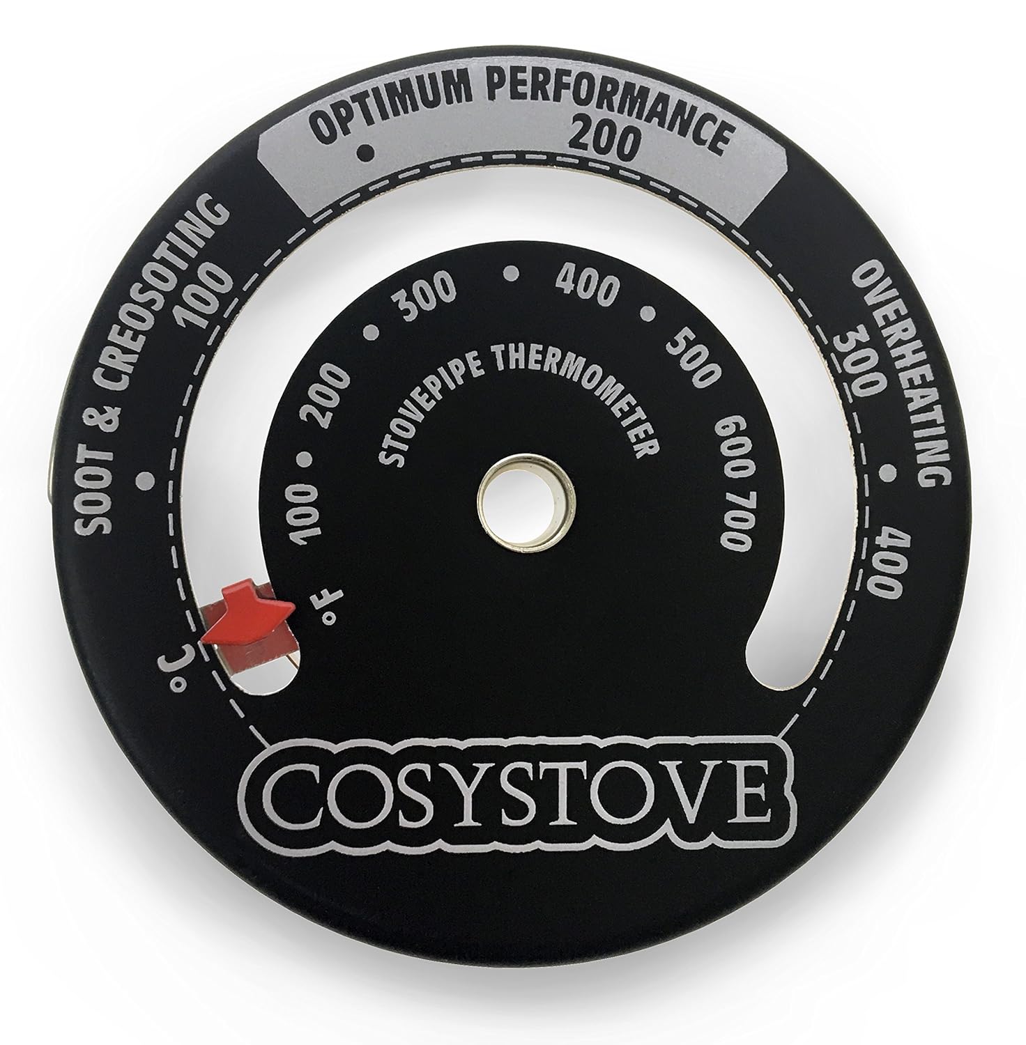 Cosystove Flue Pipe Flue Thermometer for Woodburner Multifuel