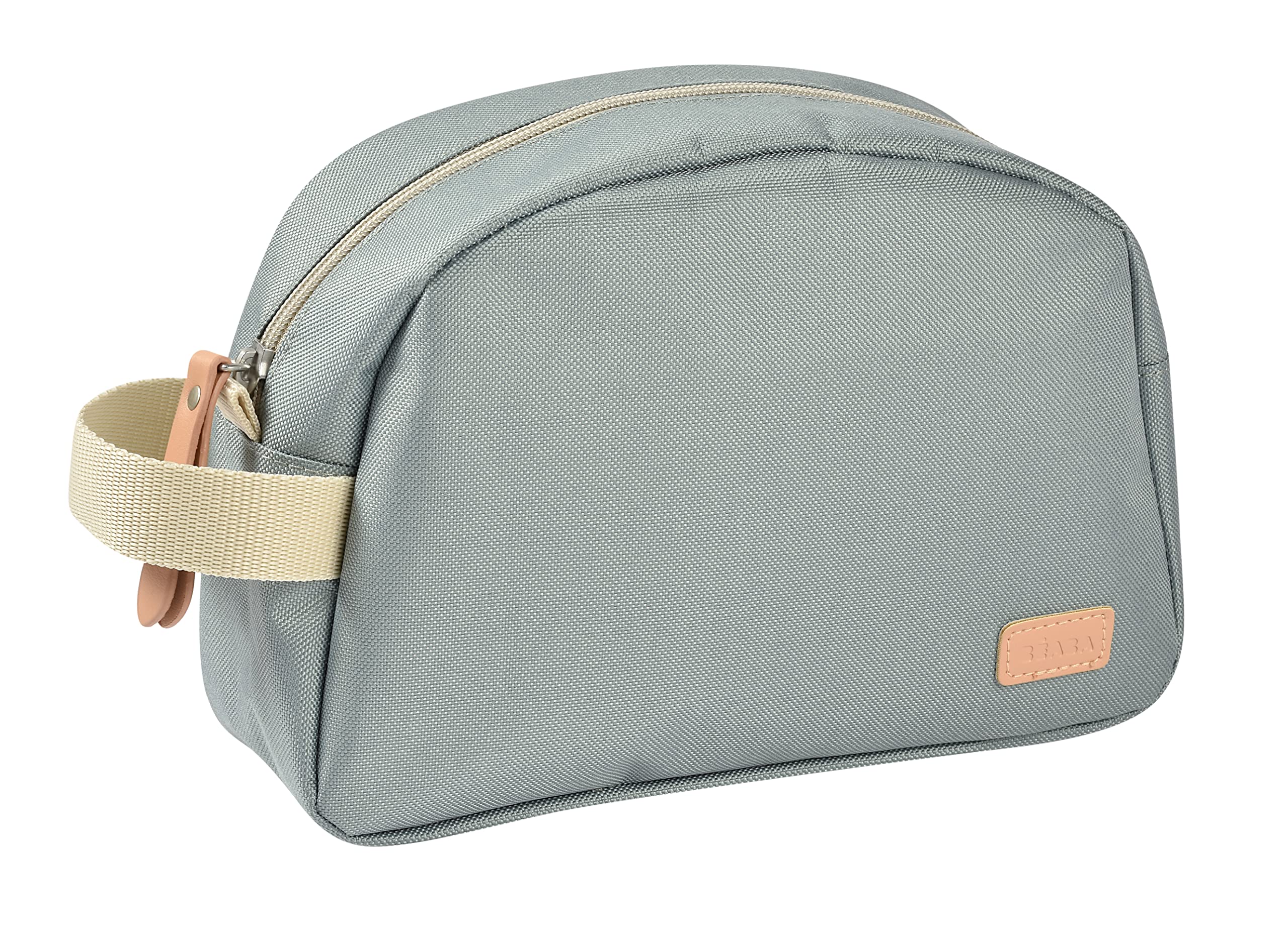 Béaba Baby Toilet Bag, Baby Care Kit, Geneve Bag, Waterproof Fabric, 2 Inner Pockets, sage Green