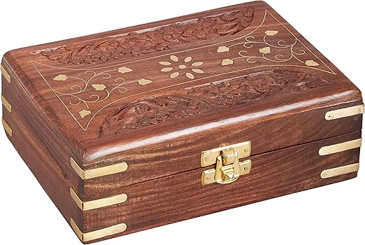 Orientalische kleine Aufbewahrungsbox mit Deckel Dubhe 18cm groß