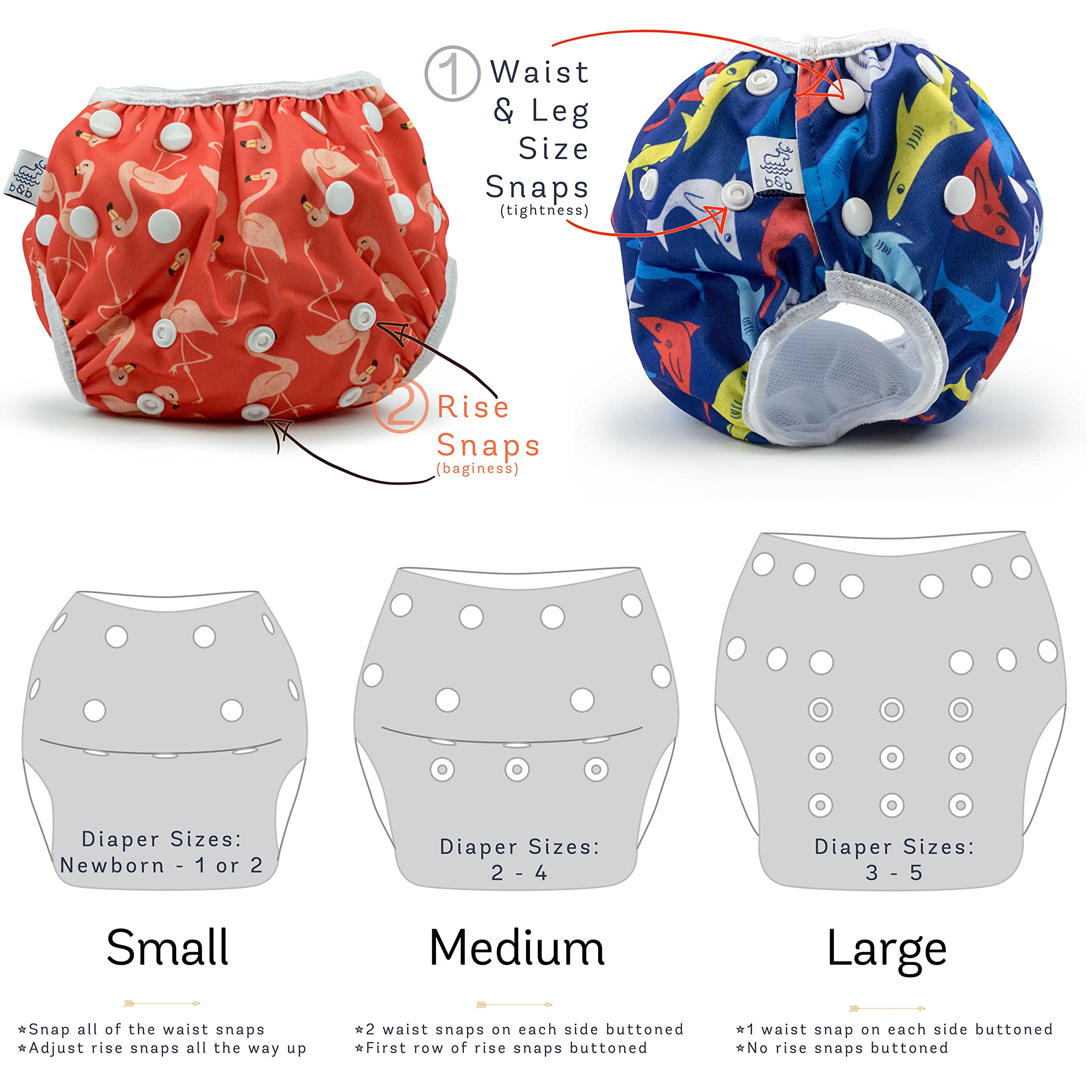 Mua EcoFriendly Reusable Baby Swim Diapers (Sizes N5) Adjustable