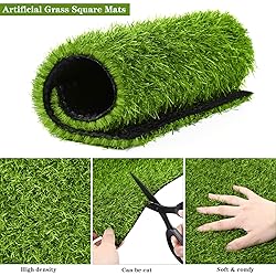 TURSTIN 6 Packs Artificial Grass Square Mat 12 x 12