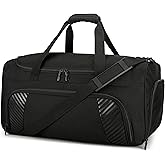 Urbanstand Gym Bag for Men - 22 Inch Large Sports Duffel Bags with Shoe Compartment, Weekender Carry On Duffle Bag for Sport, Camping, Fitness & Workout, Black