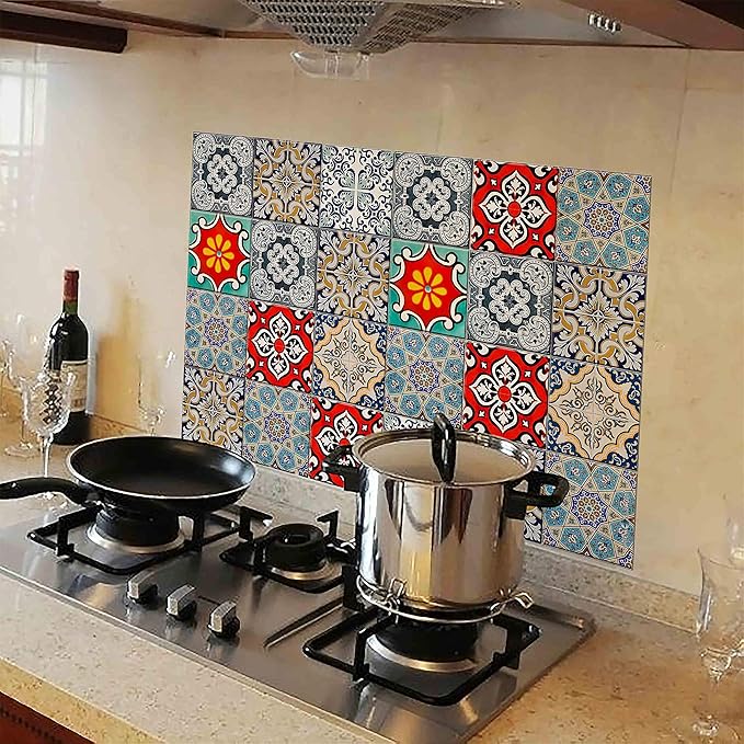 Walldesign Vinyl Mosaic Wall Door Furniture Sticker 76 X 50 Cm Multicolour Amazon In Home Kitchen