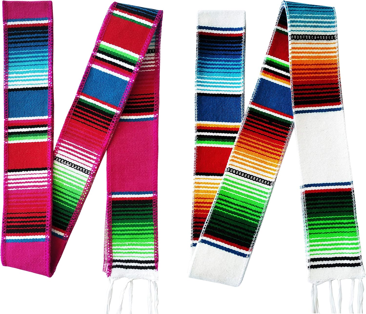 Yani’s Gifts 2 Pack Mexican Sash Belts for Women or Men, Serape Belt