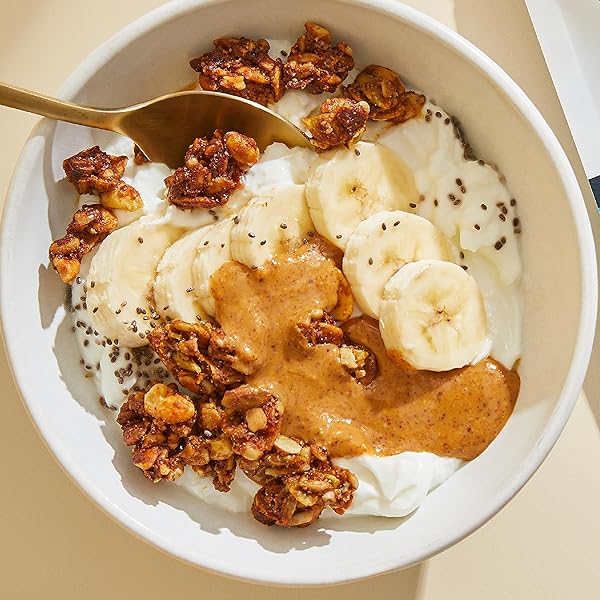 PURELY ELIZABETH VANILLA ALMOND BUTTER KETO GRANOLA, MADE WITH NUTS AND SEEDS, GRAIN-FREE, GLUTEN-FREE, NON-GMO (8OZ BAG)